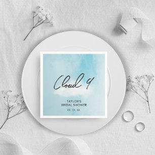 On Cloud 9 Bridal shower Decoration Napkin