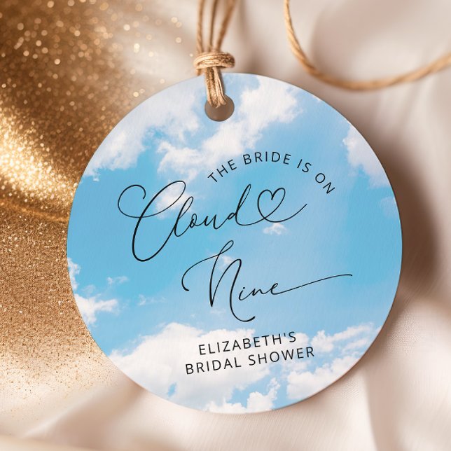 On Cloud 9 Bridal Shower Favour Tags (Creator Uploaded)