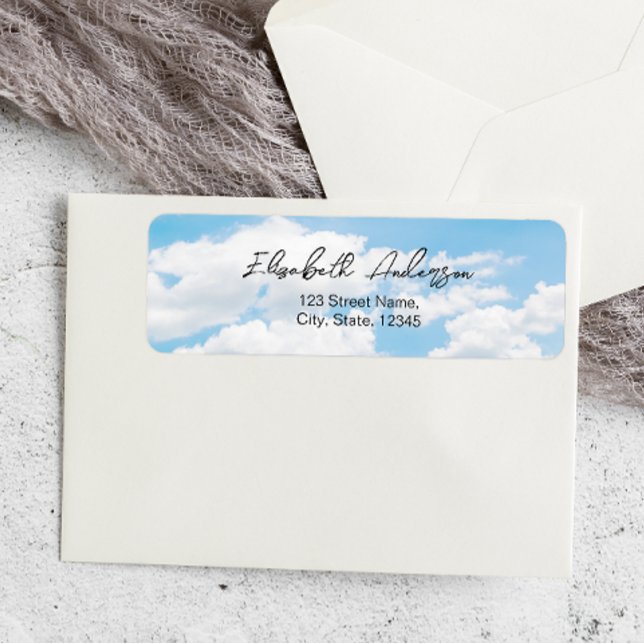 On cloud 9 Bridal Shower Return Address (Creator Uploaded)
