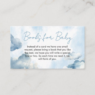 On Cloud Nine Baby Shower Party Books for Baby Enclosure Card