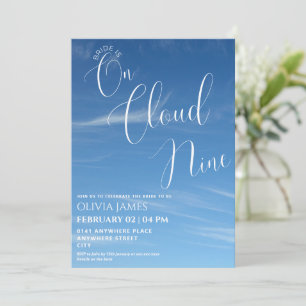 On cloud nine bachelorette weekend itinerary  invitation