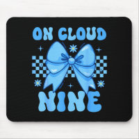 On Cloud Nine Bday 9th Birthday Girl Coquette Bow 