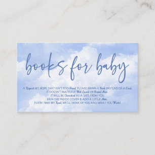 On Cloud Nine Blue Baby Shower Books For Baby Enclosure Card