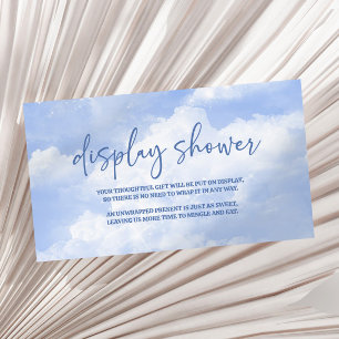On Cloud Nine Blue Bridal Shower Display Shower Enclosure Card