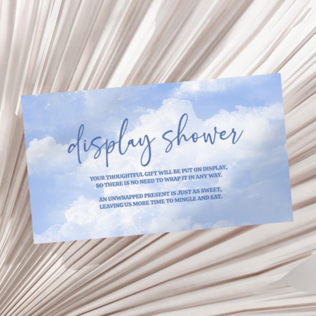 On Cloud Nine Blue Bridal Shower Display Shower Enclosure Card (Creator Uploaded)