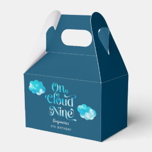 On Cloud Nine Boy 9th Birthday Party Favour Box