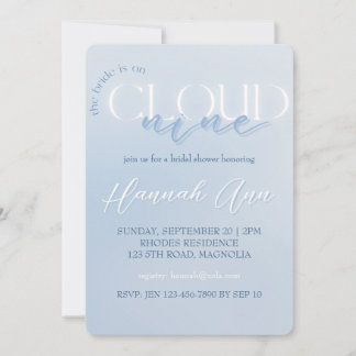 On Cloud Nine Bridal Shower Invitation
