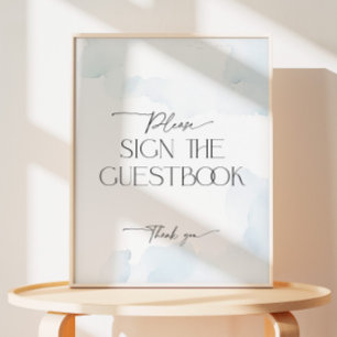 On Cloud Nine Bridal Shower Something Blue Pedestal Sign