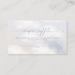 On Cloud Nine Dreamy Clouds Diaper Raffle Enclosure Card