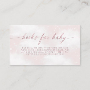 On Cloud Nine Dreamy Clouds Pink Books For Baby Enclosure Card