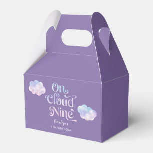 On Cloud Nine Girl 9th Birthday Party Favour Box