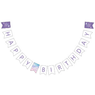 On Cloud Nine Happy Birthday Party Decor  Bunting