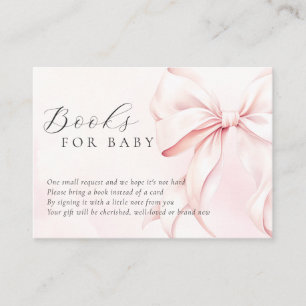 On cloud Nine Pink Baby Shower Books for Baby Enclosure Card