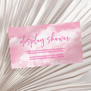 On Cloud Nine Pink Bridal Shower Display Shower Enclosure Card