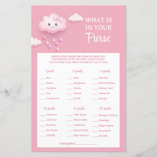 On Cloud Nine Pink What is in Your Purse Game