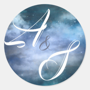 On Cloud Nine Wedding Classic Round Sticker