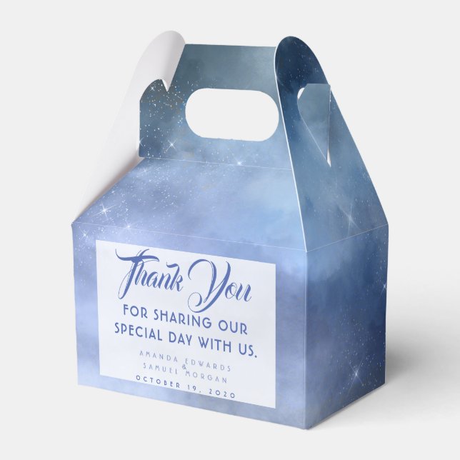 On Cloud Nine Wedding Favour Box (Front Side)