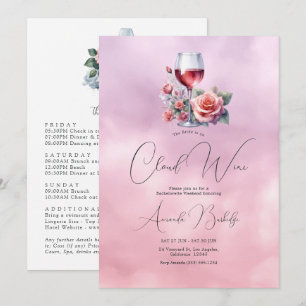 On Cloud Wine Bachelorette Weekend Invitation
