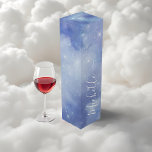 On Cloud Wine Bridal Shower Starry Celestial Wine Box<br><div class="desc">Make your On Cloud Wine bridal shower truly magical with this celestial-themed favour box. Featuring a dreamy starry night sky in deep blue hues, this elegant box is perfect for packaging wine-themed treats, mini bottles, or small gifts. Personalised with the bride’s name in a delicate script, it adds a luxurious...</div>