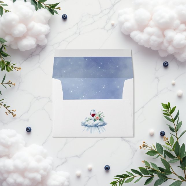 On Cloud Wine Bridal Shower Starry Night Envelope (On Cloud Wine Bridal Shower Starry Night Envelope)