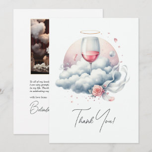 On Cloud Wine Bridal Shower Thank You Card
