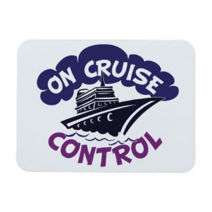 On Cruise Control Funny Stateroom Door Cabin Magnet