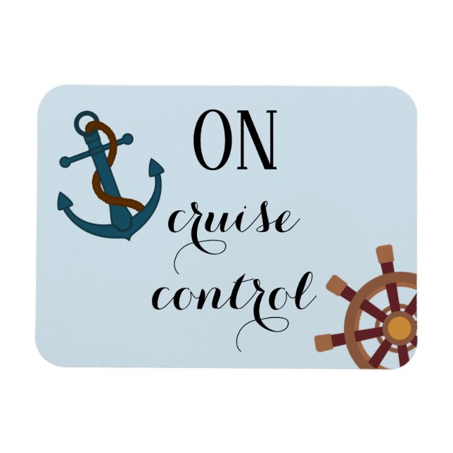 On Cruise Control Stateroom Funny Cabin Door Magnet (Horizontal)