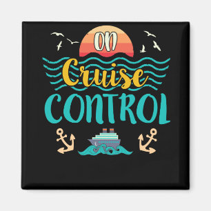 On Cruise Control Summer Vacation Travel Magnet