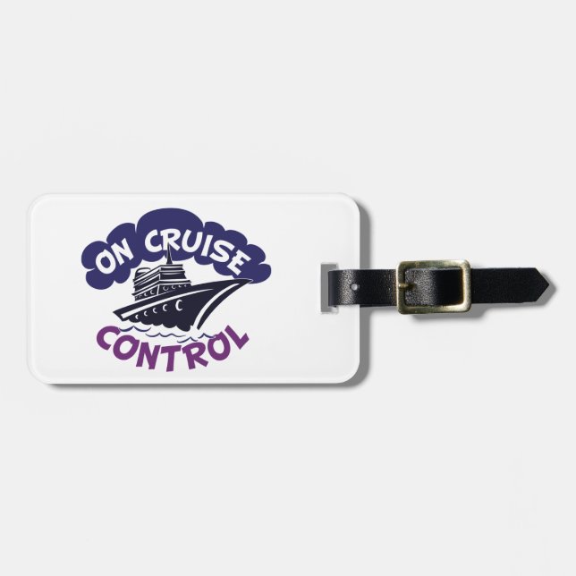 On Cruise Control Vacation Ship Luggage Luggage Tag (Front Horizontal)