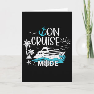 On Cruise Mode Family Vacation Matching Ferry Crui Card