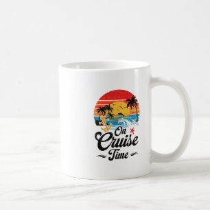 On Cruise Time Coconut Tree Graphic Summer Vacatio Coffee Mug