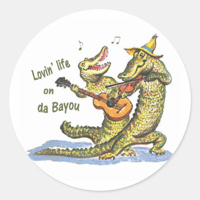 On da Bayou Classic Round Sticker (Front)