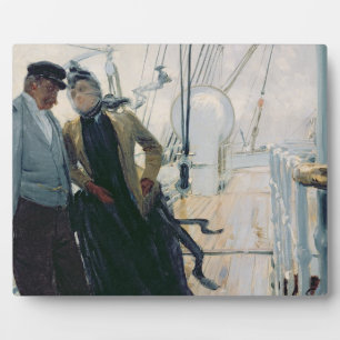 On Deck (oil on canvas) Plaque