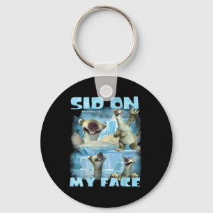 On Face Sid On Face Ice Age Animal Selfie Funny Key Ring