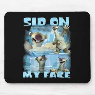 On Face Sid On Face Ice Age Animal Selfie Funny Mouse Mat