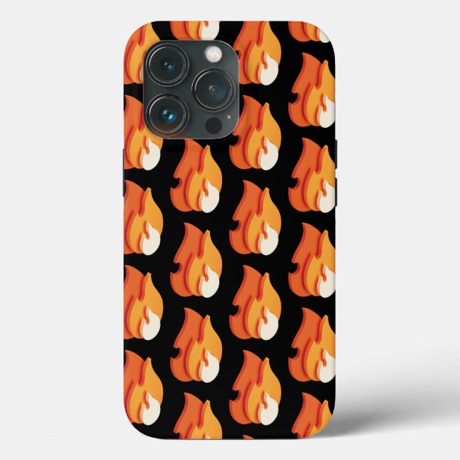 On Fire (3D Flames Icon) Case-Mate iPhone Case (Back)