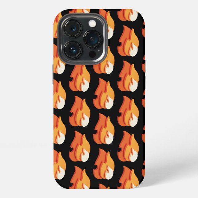 On Fire (3D Flames Icon) iPhone Case (Back)
