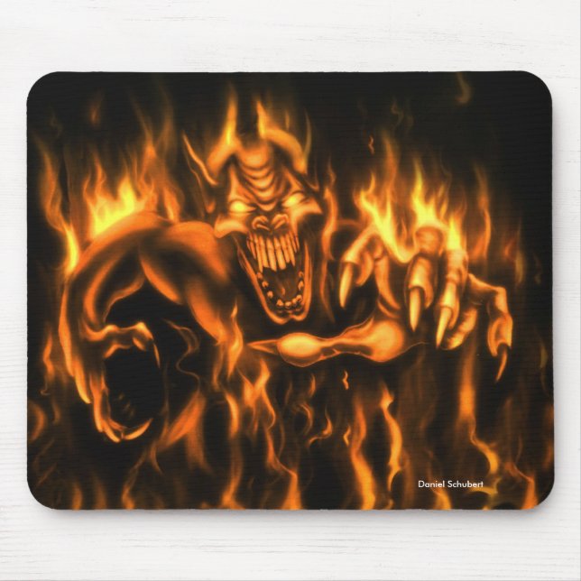 On Fire: Mauspad Mouse Mat (Front)