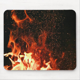 On fire mouse mat