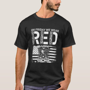 On Friday We Wear Red Us Flag T-Shirt