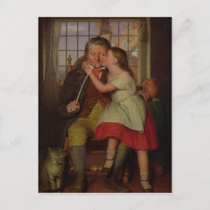 On Grandfather's Knee Postcard