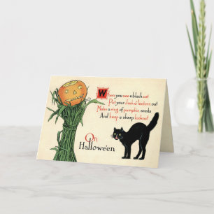 On Halloween Vintage Greeting Card