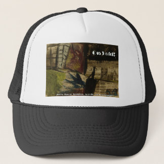 on hold trucker hat