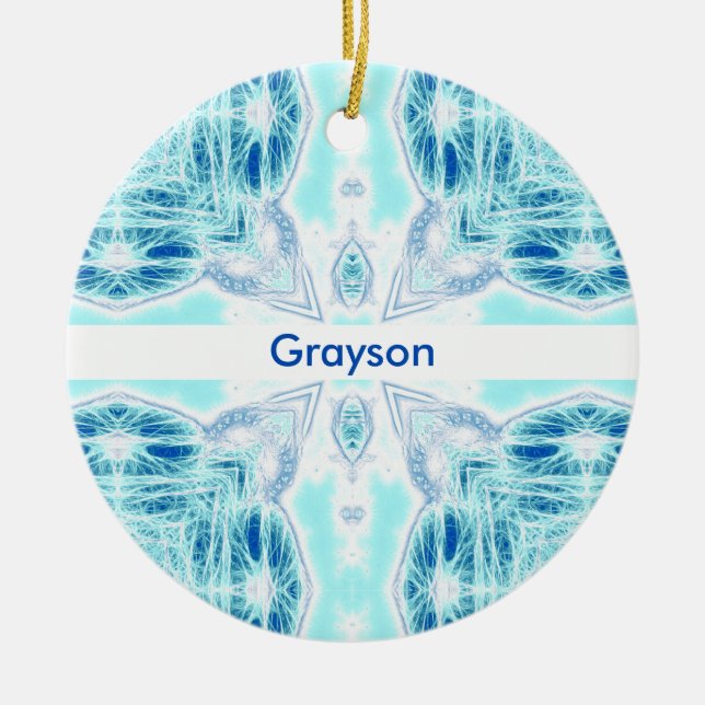 On Ice Ceramic Ornament (Front)