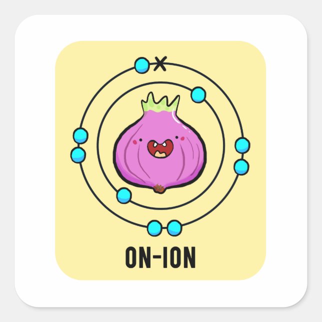 On-ion Chemistry Vegetable Pun Sticker (Front)