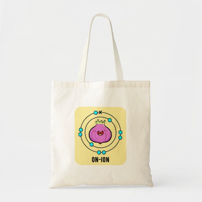 On-ion Chemistry Vegetable Pun Tote Bag (Front)