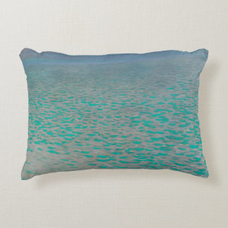 On Lake Attersee by Gustav Klimt, Vintage Fine Art Decorative Cushion
