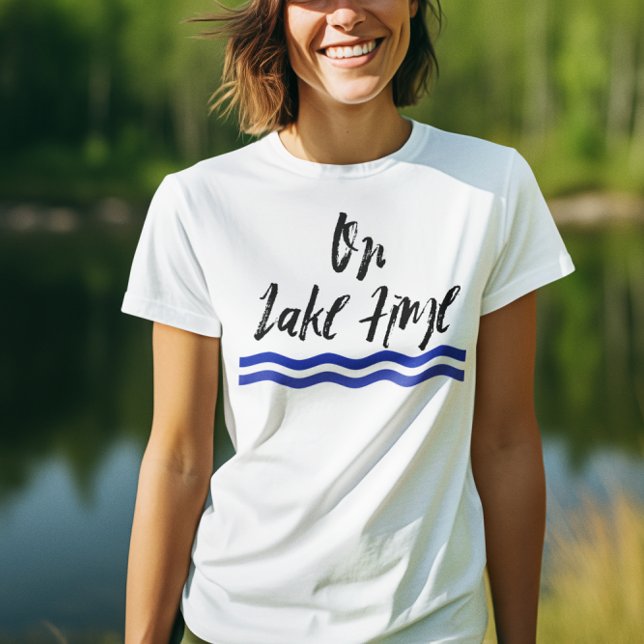 On Lake Time Boating Waves T-Shirt (Creator Uploaded)