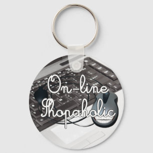 On-Line  Shopaholic Key Ring