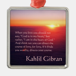 On Love - The Prophet by Kahlil Gibran Metal Tree Decoration